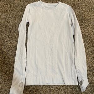 White lululemon long sleeve top